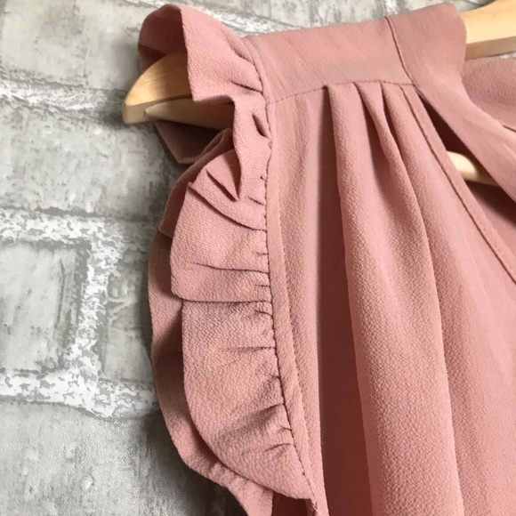 NWT Active USA Front Tie Ruffle Blouse Size L - Picture 4 of 7